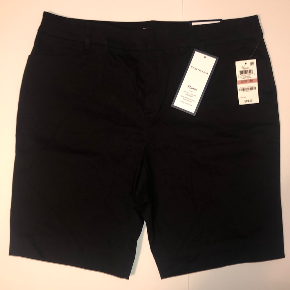 Charter Club Black Bermuda Shorts